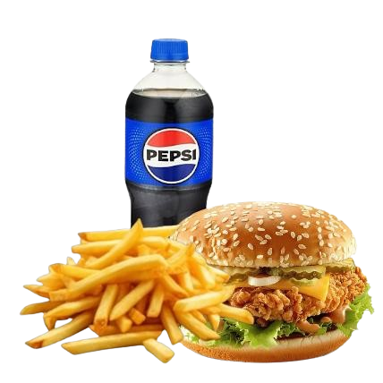 Cheese Chicken Burger Combo