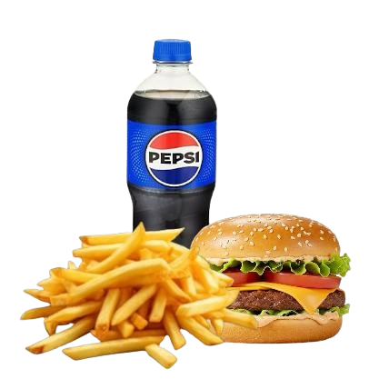 Cheese Beef Burger Combo